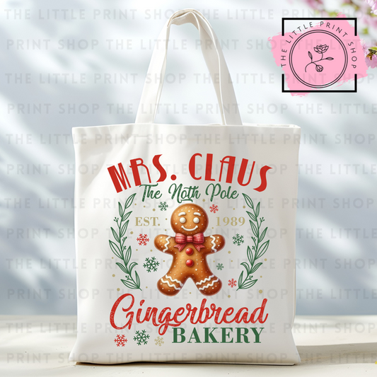 Mrs Claus - Tote Bag DTF Transfer