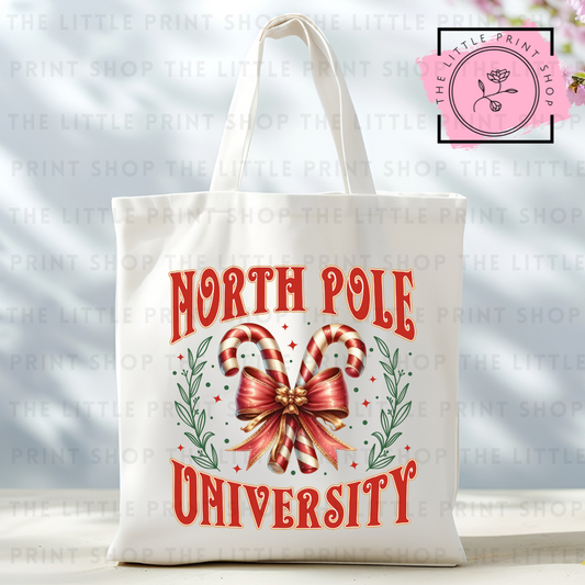 North Pole - Tote Bag DTF Transfer