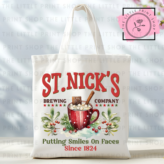 St. Nick's- Tote Bag DTF Transfer