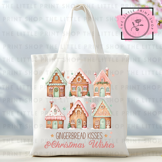 Gingerbread Kisses - Tote Bag DTF Transfer
