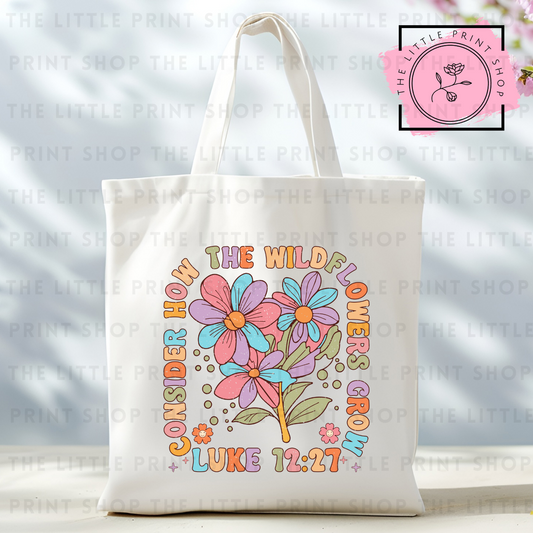 Wildflower - Tote Bag DTF Transfer