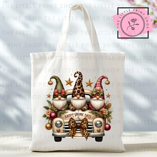 Happy Gnomes - Tote Bag DTF Transfer