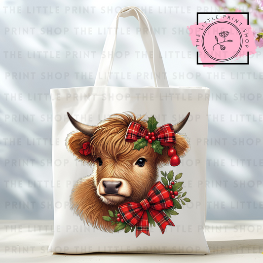 Highland Cow - Tote Bag DTF Transfer