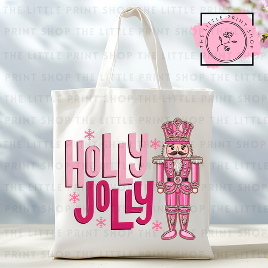 Holly Jolly - Tote Bag DTF Transfer