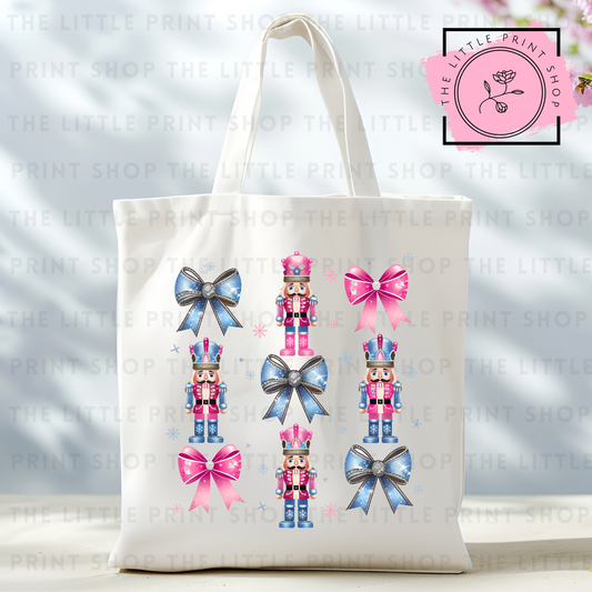Nutcracker Bows - Tote Bag DTF Transfer