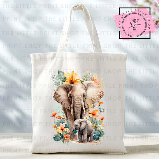Elephants - Tote Bag DTF Transfer