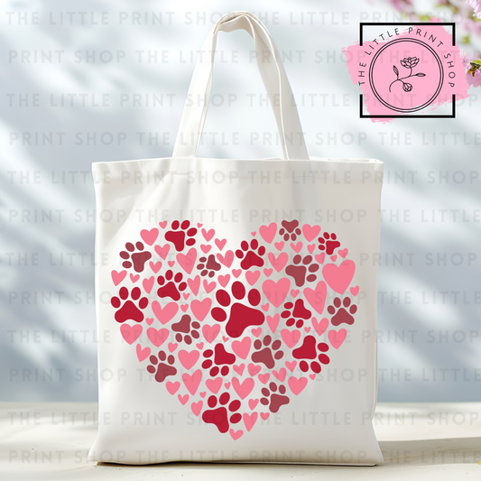 Paw Bows - Tote Bag DTF Transfer