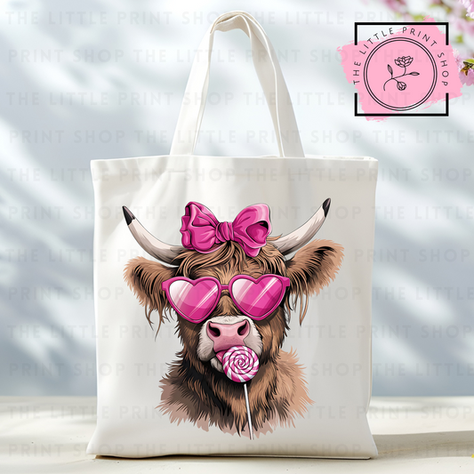 Hot Pink Highland - Tote Bag DTF Transfer