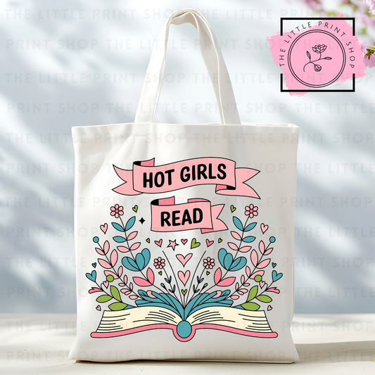 Hot Girls Read - Tote Bag DTF Transfer