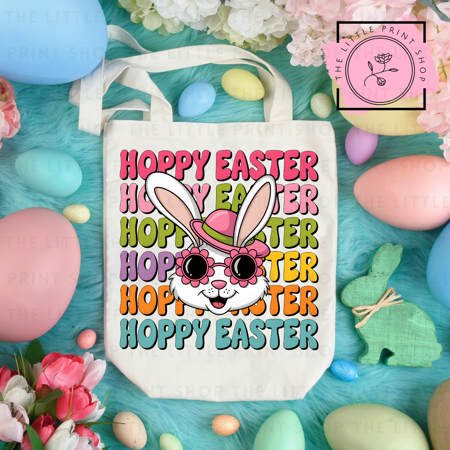 Hoppy Easter - Tote Bag DTF Transfer