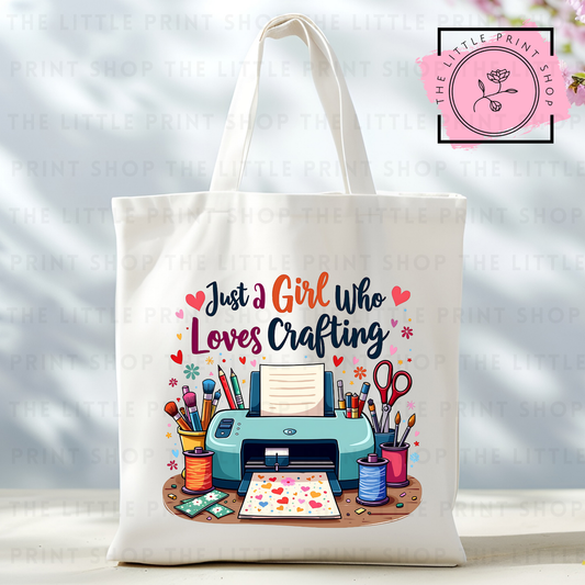 Just A Girl - Tote Bag DTF Transfer