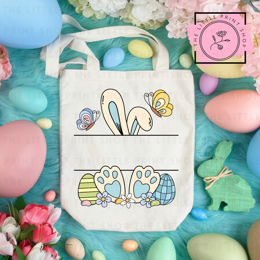 Blue Bunny Ears - Tote Bag DTF Transfer