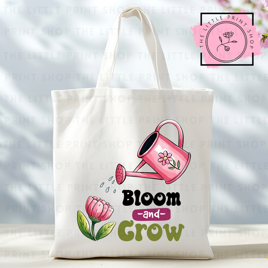 Bloom & Grow - Tote Bag DTF Transfer