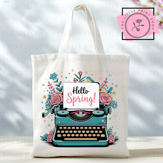 Hello Spring - Tote Bag DTF Transfer