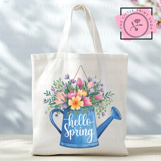 Hello Spring - Tote Bag DTF Transfer