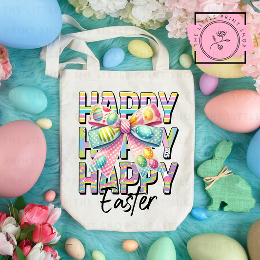 Happy Easter - Tote Bag DTF Transfer