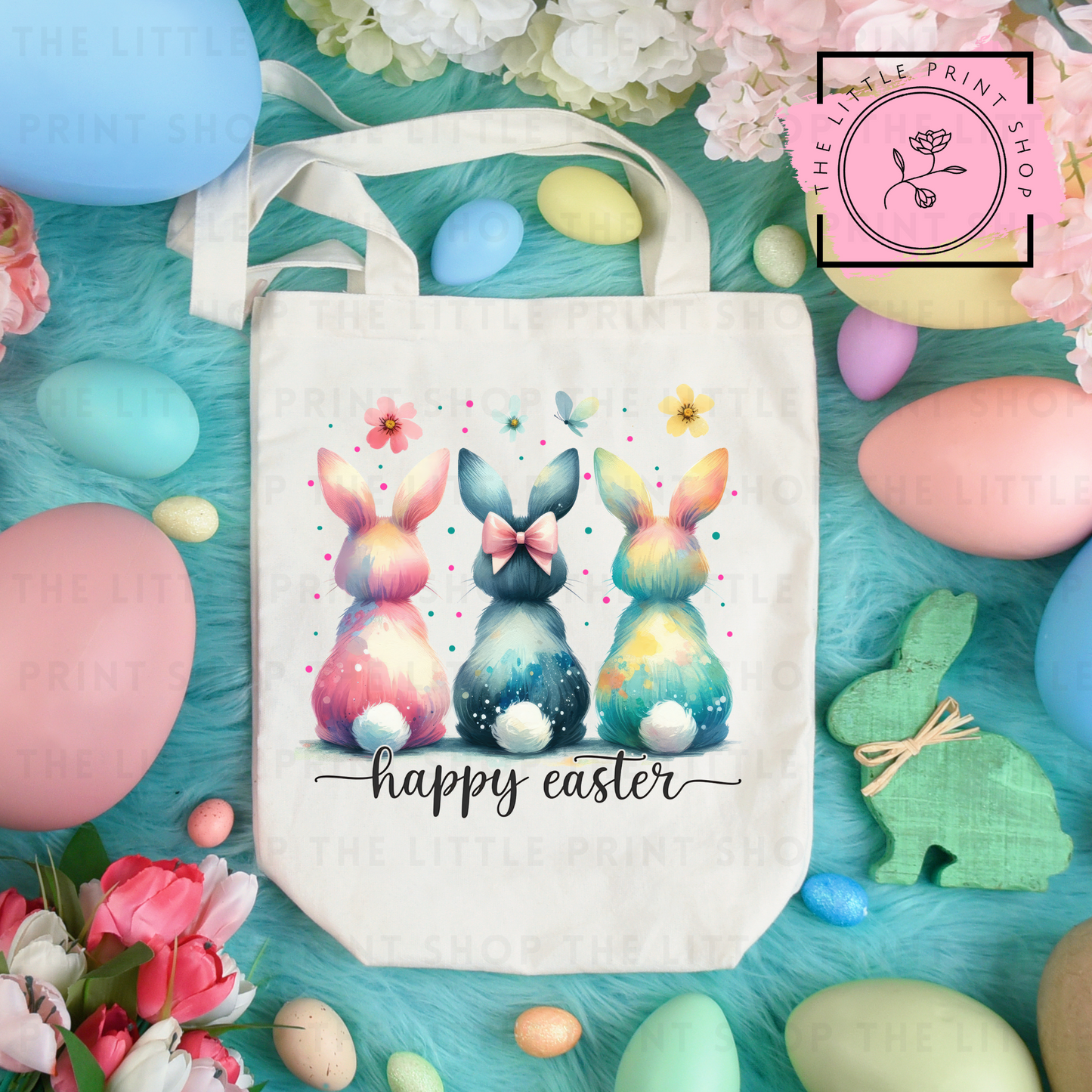 Happy Easter - Tote Bag DTF Transfer
