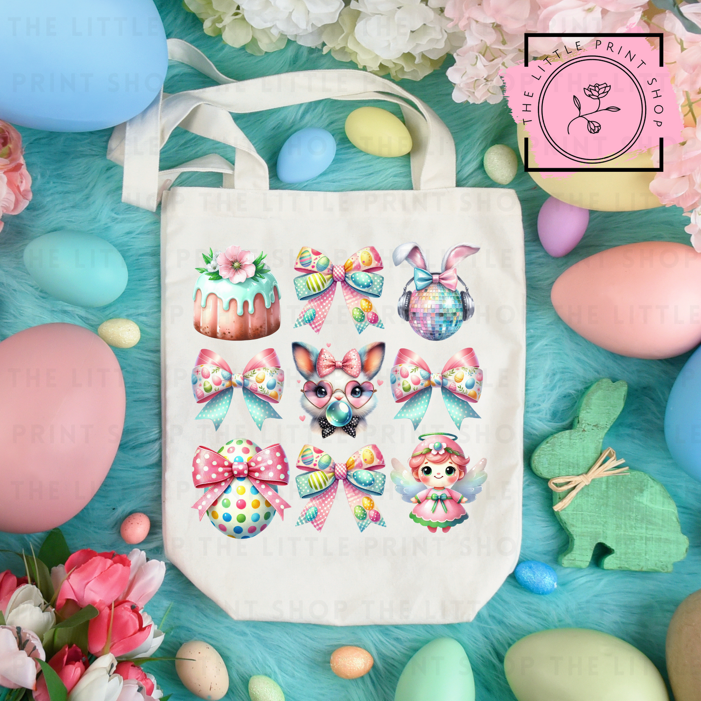 Bunny Bows - Tote Bag DTF Transfer