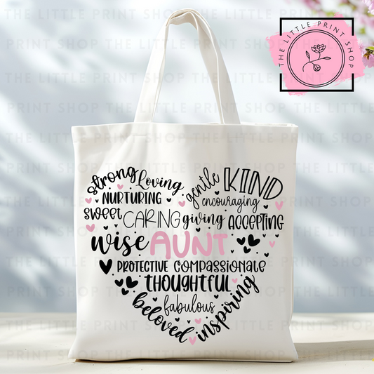 Aunt - Tote Bag DTF Transfer