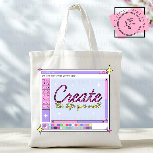 Create - Tote Bag DTF Transfer