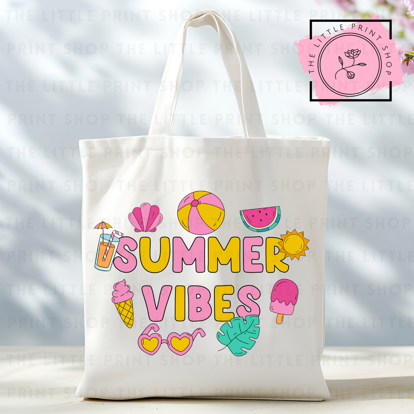 Summer Vibes - Tote Bag DTF Transfer
