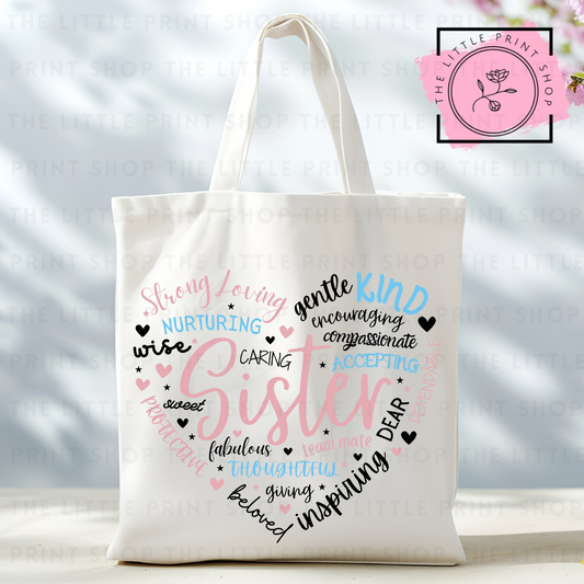 Sister - Tote Bag DTF Transfer
