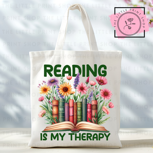 Reading Therapy - Tote Bag DTF Transfer