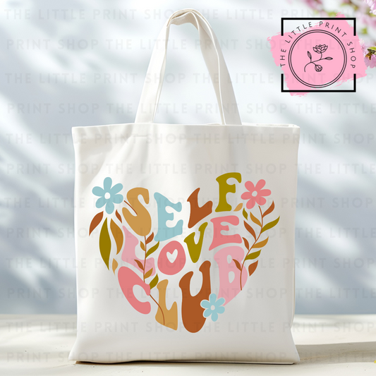 Self Love Club - Tote Bag DTF Transfer