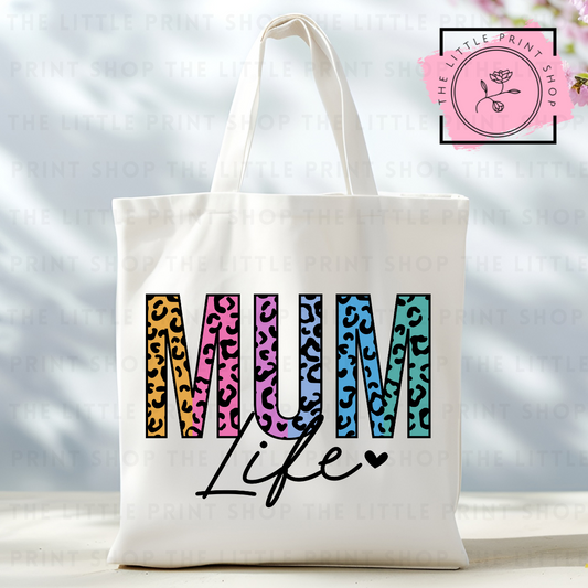 Mum Life - Tote Bag DTF Transfer