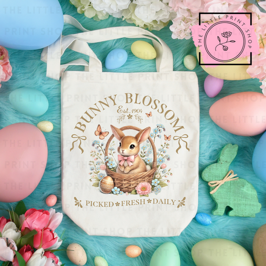 Bunny Blossom - Tote Bag DTF Transfer