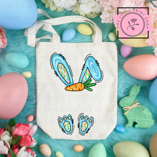 Blue Ears - Tote Bag DTF Transfer