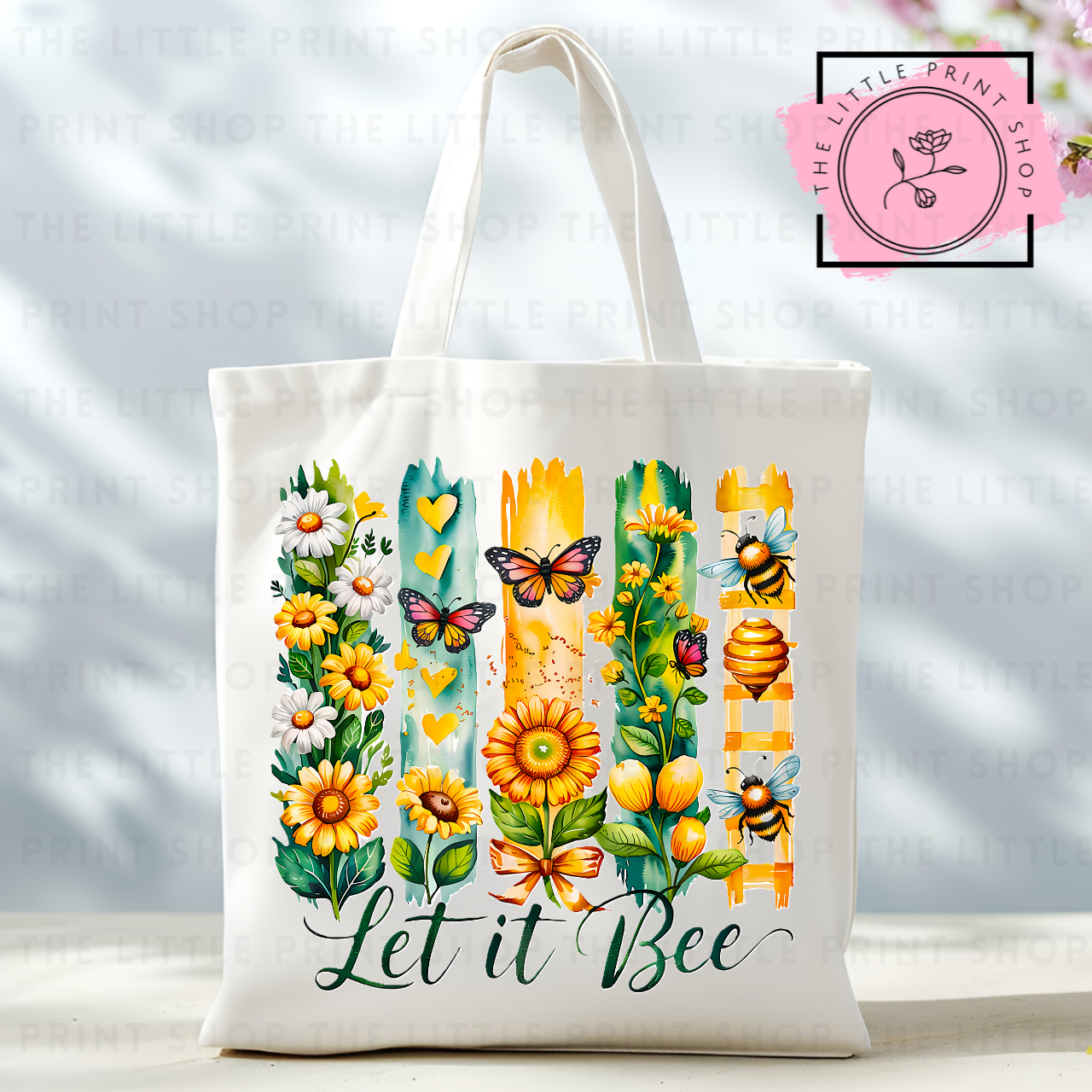 Let It Bee - Tote Bag DTF Transfer