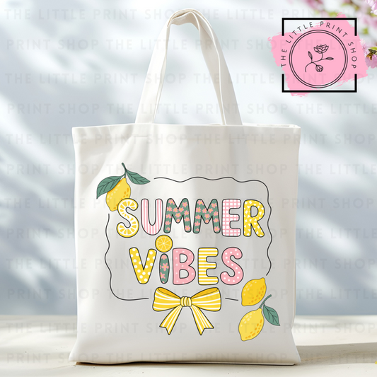 Summer Vibes - Tote Bag DTF Transfer