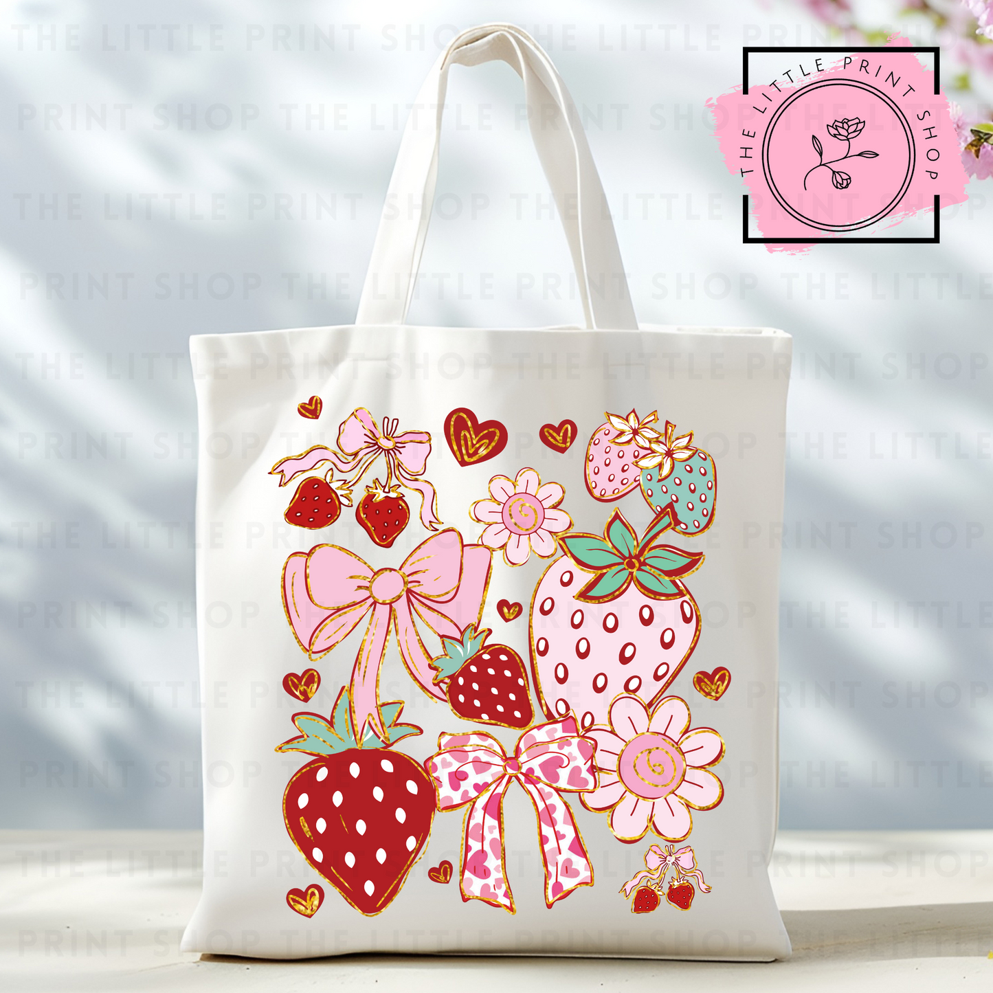 Strawberries - Tote Bag DTF Transfer