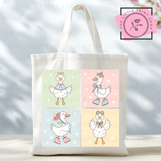 Pastel Geese - Tote Bag DTF Transfer