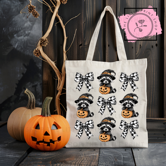 Halloween Racoons - Tote Bag DTF Transfer
