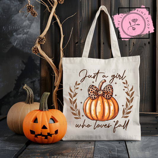 Just A Girl - Tote Bag DTF Transfer