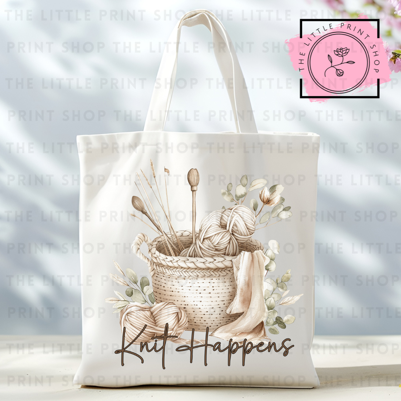 Knit Happens - Tote Bag DTF Transfer