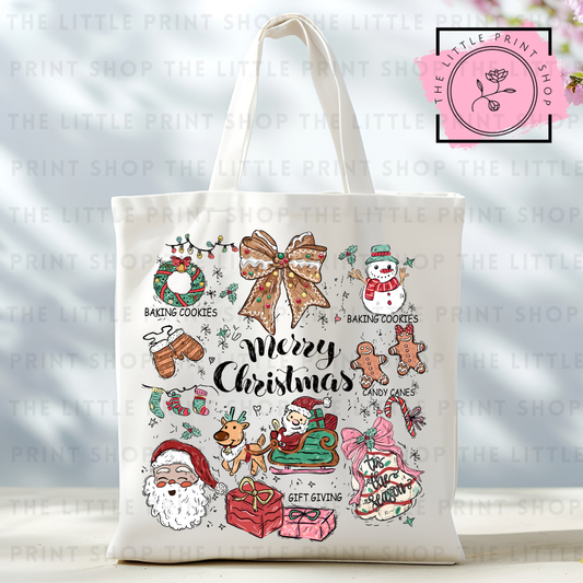 Merry Christmas - Tote Bag DTF Transfer