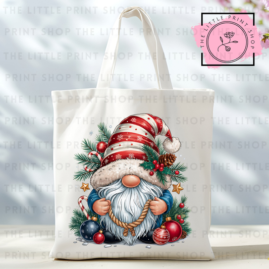 Christmas Gnome - Tote Bag DTF Transfer