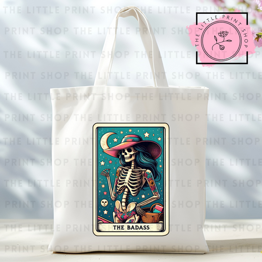 Badass Tarot Card - Tote Bag DTF Transfer