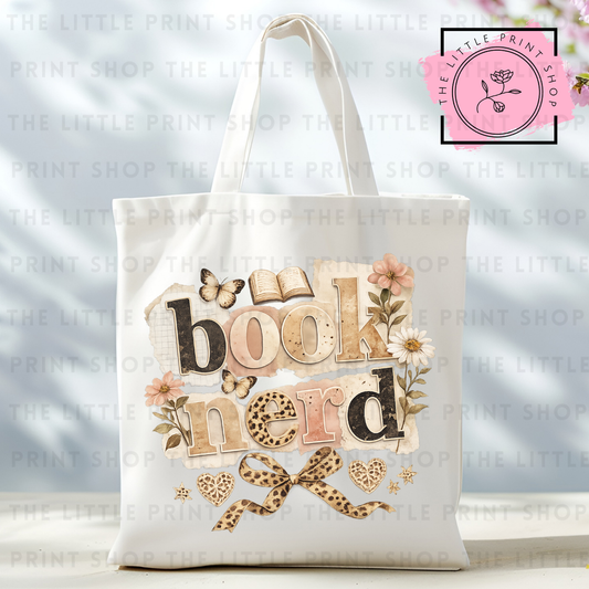 Book Nerd - Tote Bag DTF Transfer