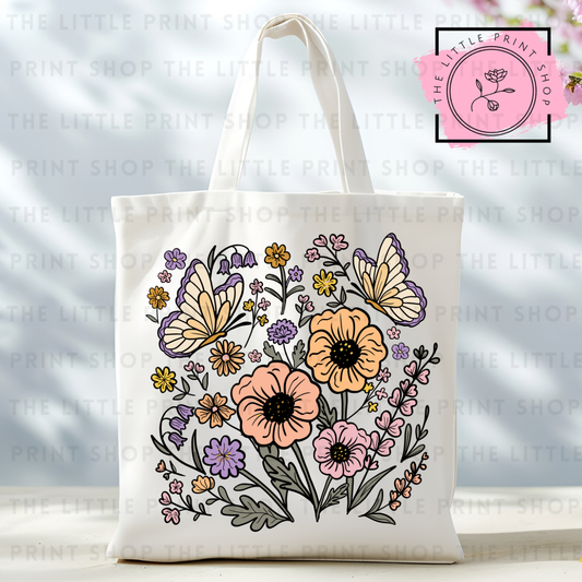 Spring Flowers - Tote Bag DTF Transfer