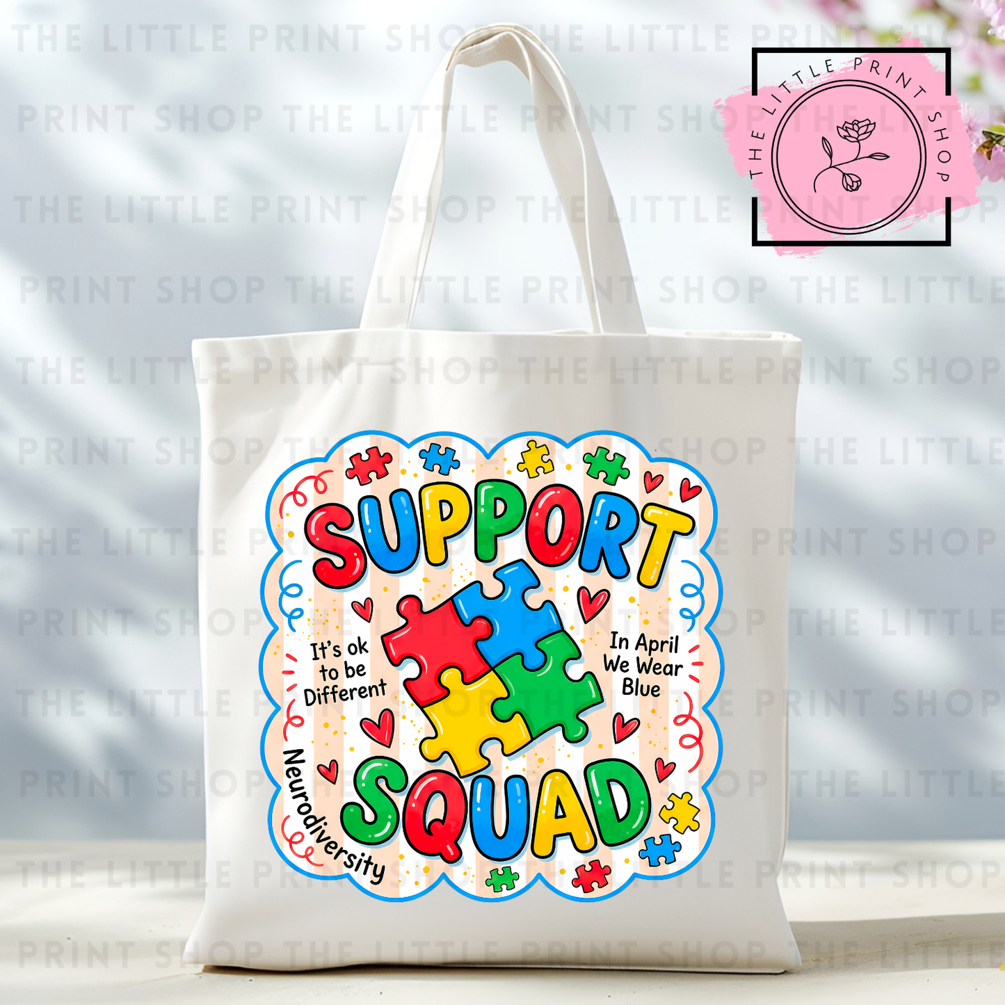 Support Squad - Tote Bag DTF Transfer