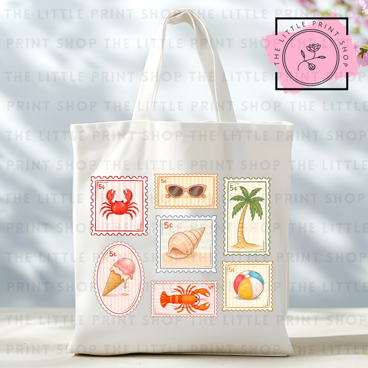 Summer Stamps - Tote Bag DTF Transfer