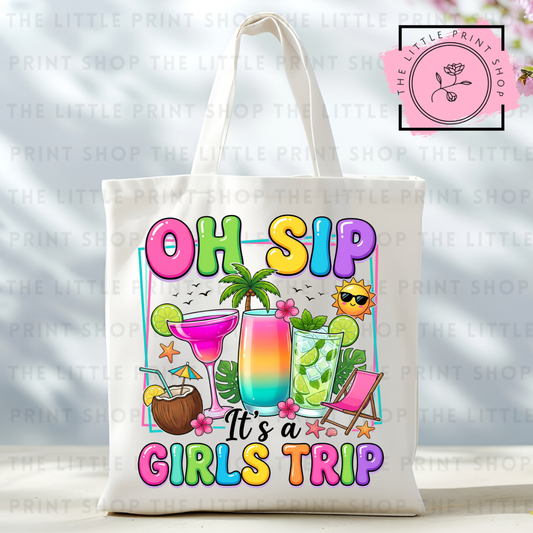Oh Sip - Tote Bag DTF Transfer