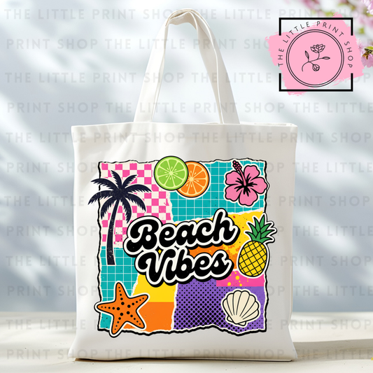 Beach Vibes - Tote Bag DTF Transfer