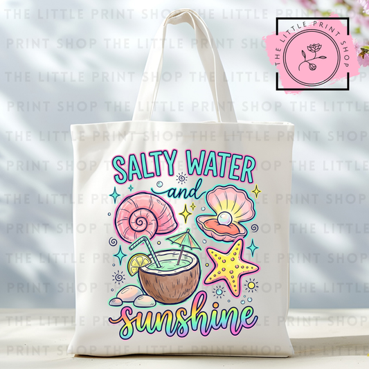 Salty Water - Tote Bag DTF Transfer