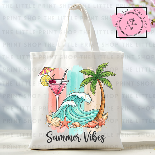Summer Vibes - Tote Bag DTF Transfer