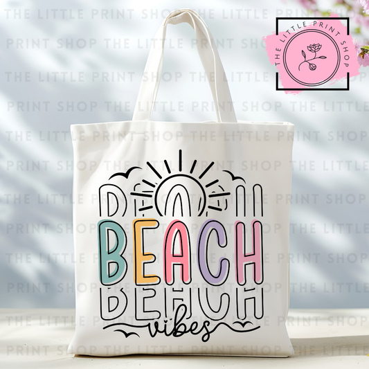 BEACH - Tote Bag DTF Transfer